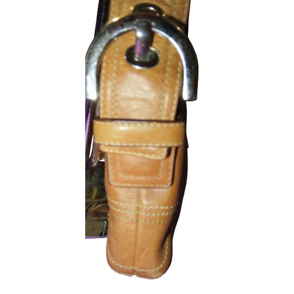 COACH 2005 Vintage Demi Buckle Flap Leather Soho in Camel Brown - Picture 6 of 15